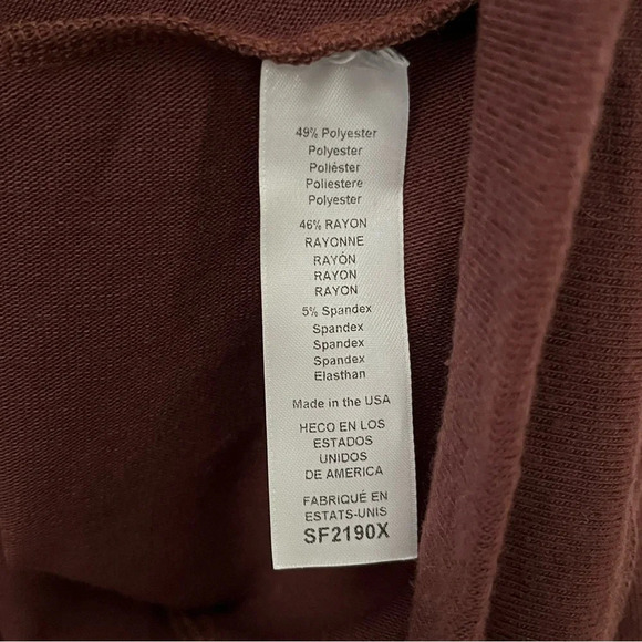 Michael Stars Emmy Hooded Sweatshirt-Hoodie Pullover-Women’s 2X-Maroon-Burgundy - Picture 12 of 15